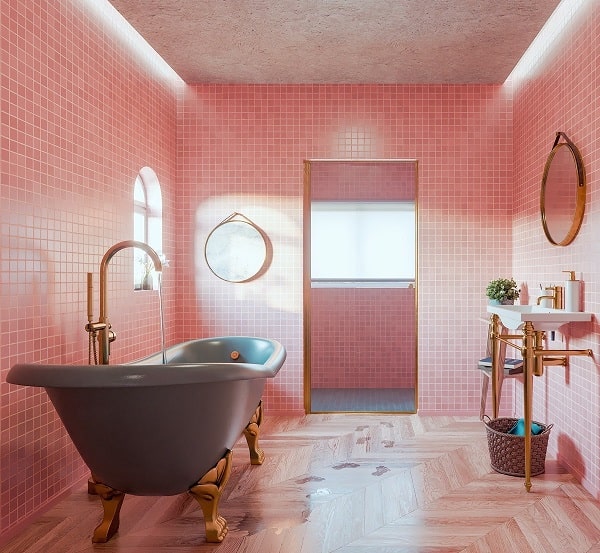 Top những mẫu phòng tắm màu hồng đỉnh của đỉnh 3